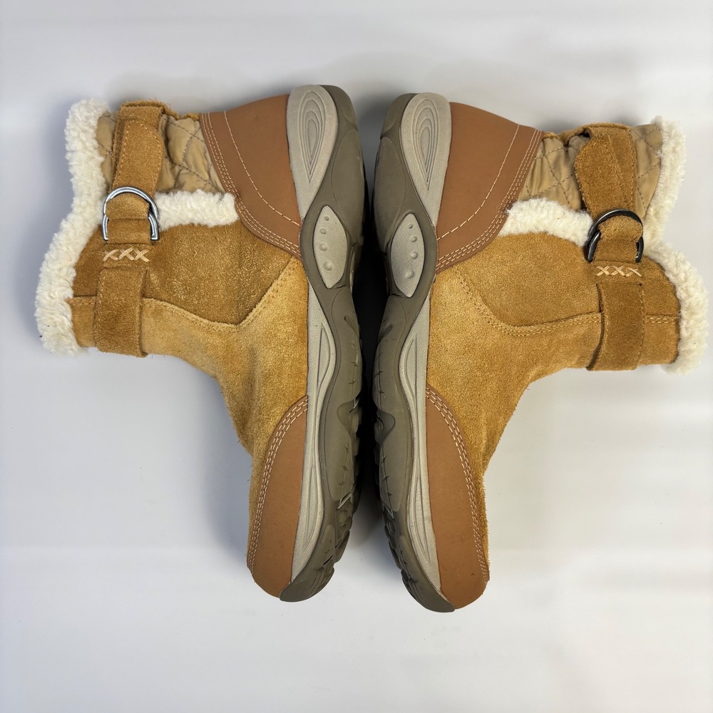 EASY SPIRIT Womens Brown Water Resistant Elk Round Toe Wedge Zip-Up Winter 9M - Picture 9 of 11